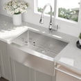 thumbnail image 2 of CoSoTower 30 Inch Farmhouse Kitchen Sink - 30”X21”X10” Stainless Steel Apron Front Farmhouse Sink 10 Inch Deep 16 Gauge Single Bowl Kitchen Sink Basin, 2 of 7