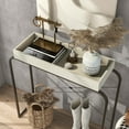 thumbnail image 6 of Furniture of America Basil Tray Top Wood Cream Weave Console Table, 6 of 8