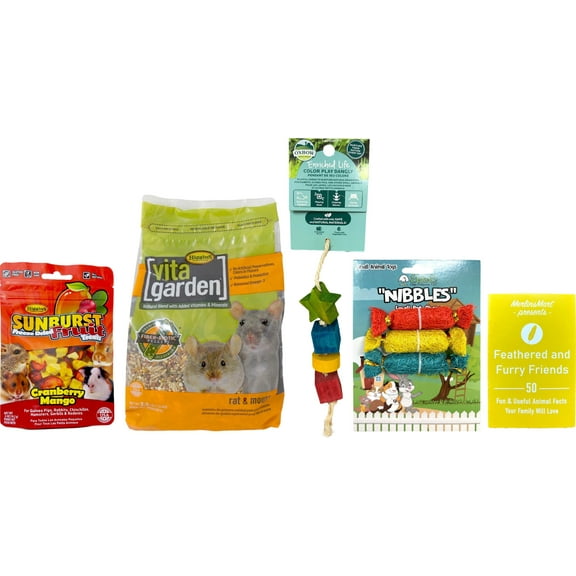 Higgins Vita Garden Rat & Mouse Food (2.5 Lbs) with Sunburst Fruits (.5 Ounces) and Chews MerlinsMart Zine