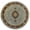 Light Blue, variant on Medallion Kashan Traditional Round Rug, Black - 3 ft. 11 in.