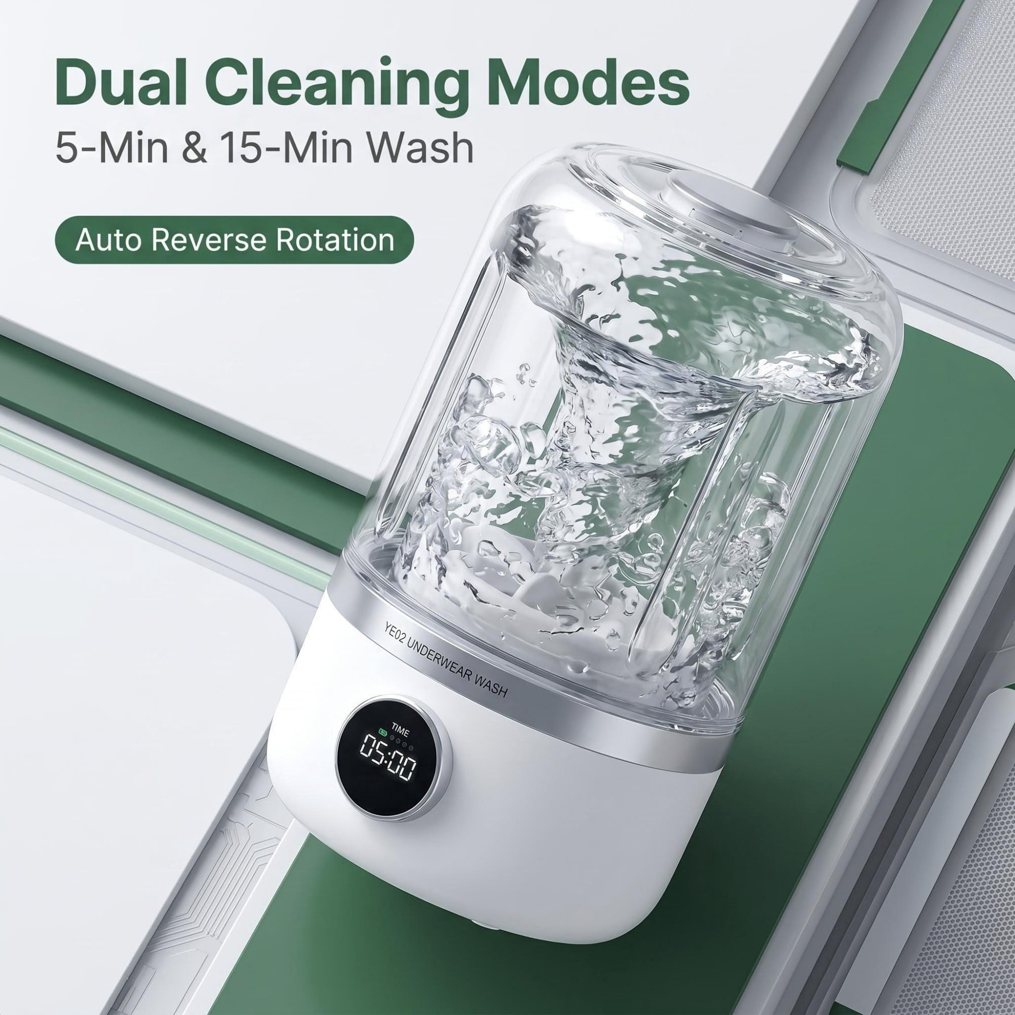 Mini Portable Washing Machine,4,000mAh Rechargeable Cordless Underwear Washer for Bras/Underwear/Socks, Perfect for Home, Apartment, Camping, and Travel Gifts for Mom Women