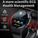 thumbnail image 3 of El ritmo cardíaco de la presión arterial de los hombres del reloj elegante de Ecg+ppg mira el perseguidor Smartwatch de la aptitud de la prenda impermeable Ip68, 3 of 4