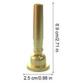 thumbnail image 6 of KALLORY Durable Trumpet Mouthpieces Golden Brass for Smooth Tone, 6 of 6