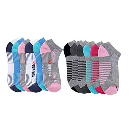 Superga Cushioned Athletic Low-Cut Socks with Arch Support (6- or 12-Pairs)