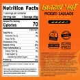 thumbnail image 2 of Long John Snacks Blazzin' BCF26 Hot Pickled Sausage - Pork & Beef Smoked Links Seasoned with Spices - Gluten-Free, Bold Flavor & Amazing Heat - Individually Wrapped for Mess-Free Snacking -12pack, 2 of 3