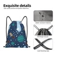 thumbnail image 4 of Balery Alpaca Astronaut in Space Pattern Drawstring Backpack Bag Sport Gym Sackpack Cinch Bags Pattern Drawstring Backpack Bag Sport Gym Sackpack Cinch Bags -Medium, 4 of 6