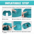 thumbnail image 2 of Almohada de cuello en forma de U, almohada de viaje, almohada de viaje, almohada inflable de felpa suave, 2 of 5