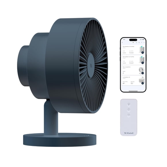 Molino de viento NUEVO en Amazon Circulador de aire inteligente y ventilador con control remoto y Wi-Fi/aplicación: 18 dB silencioso más flujo de aire de tres capas