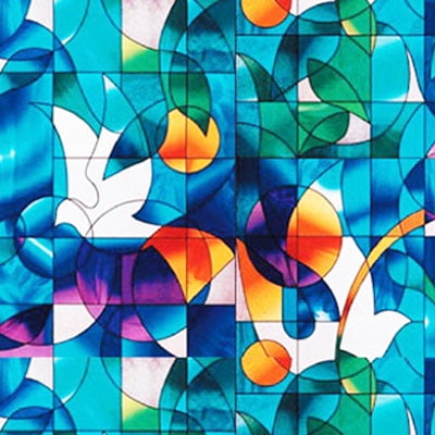 Dove Stained Glass Decorative Window Film 36" Wide x 65 Ft. Long