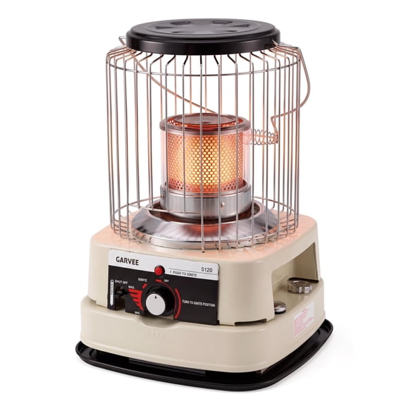 Garvee 20000 BTU Indoor Kerosene Heater for up to 290 Sq.ft, Portable Heating & Cooking Stove with 1.98 Gal Tank, Wick Adjustment Knob, No Electricity Required