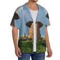 thumbnail image 4 of Easygdp Elephant Dog Men's Casual Short-sleeved Shirt with Pocket and Button Suitable for Beach Vacation Leisure - X-Large, 4 of 7