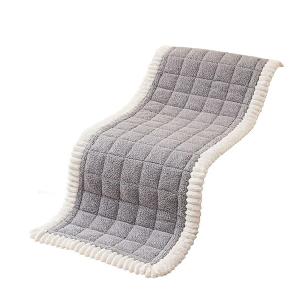 Cubiertas de asiento Marrón Invierno Espesado Cojín de Sofá Cálido 120x60cm, Cojín de asiento para Silla, Cubierta Fija Antideslizante, Poliéster Acolchado para la Decoración Del Hogar