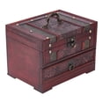 thumbnail image 1 of 1pc Classical Wooden Jewelery Gift Storage Box Case Holder Chest Organizer With Mirror, 1 of 14