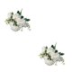 thumbnail image 2 of Toystoory Impresionantes flores artificiales añaden belleza a cualquier espacio elegante decoración de fiesta de flores artificiales de dalia blanco 2Conjunto, 2 of 6