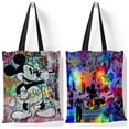 thumbnail image 3 of Bolsos de hombro con estampado de dibujos animados de Mickey Mouse para niños, bolso de lona de alta capacidad, Disney, Harajuku, Minnie, Daisy, Anime, regalos de cumpleaños, 3 of 4