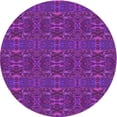 thumbnail image 1 of Ahgly Tapis Rond Lavable en Machine Intérieur Transitionnel Violet Cramoisi, 5 Pieds Rond, 1 of 7