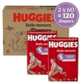 thumbnail image 4 of Huggies Little Movers Baby Diapers, Size 5 (27+ lbs), 120 Ct (Select for More), 4 of 18