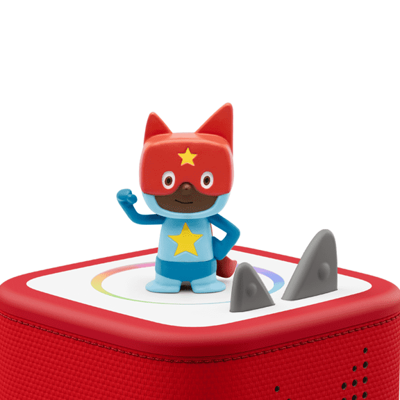 tonies Superhero - Blue/Red Creative Audio Toy Figurine - Record and Upload up to 90 Minutes of Your Own Stories and Songs, Age Group 3 