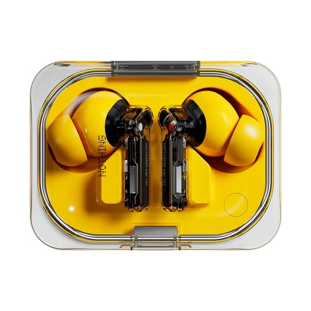 Nothing Ear (a) Wireless Earbuds with ChatGPT Integration, 45dB Hybrid Noise Cancelling Earbuds, Hi-Res Audio, Advanced Equaliser, Dual Connect,6 Mics, 42.5H Playtime Earbuds Wireless Bluetooth Yellow