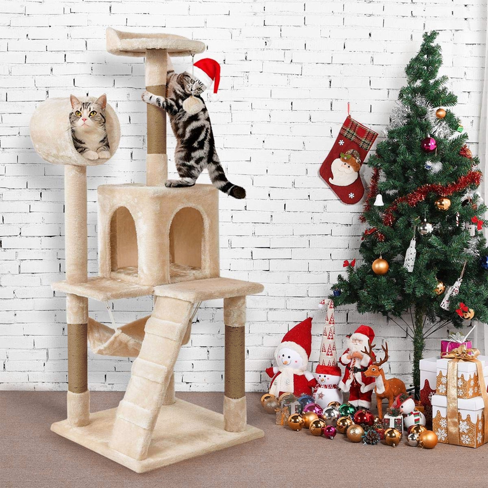 cat tower christmas tree