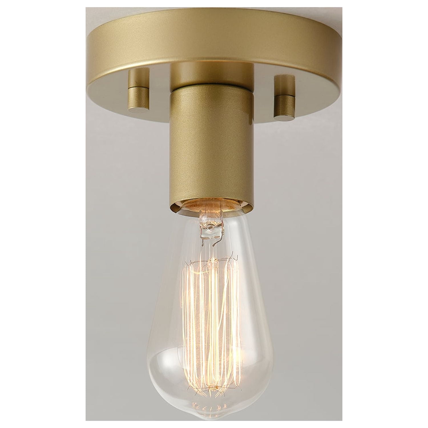 Better Homes & Gardens 1Light Flush Mount, Burnished Brass, Bulb Not Included