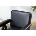 thumbnail image 3 of Luccalily Leisure Chair with Solid Wood Armrest and Feet, Mid-Century Modern Accent chair, for Living Room Bedroom Studio chair, 3 of 11