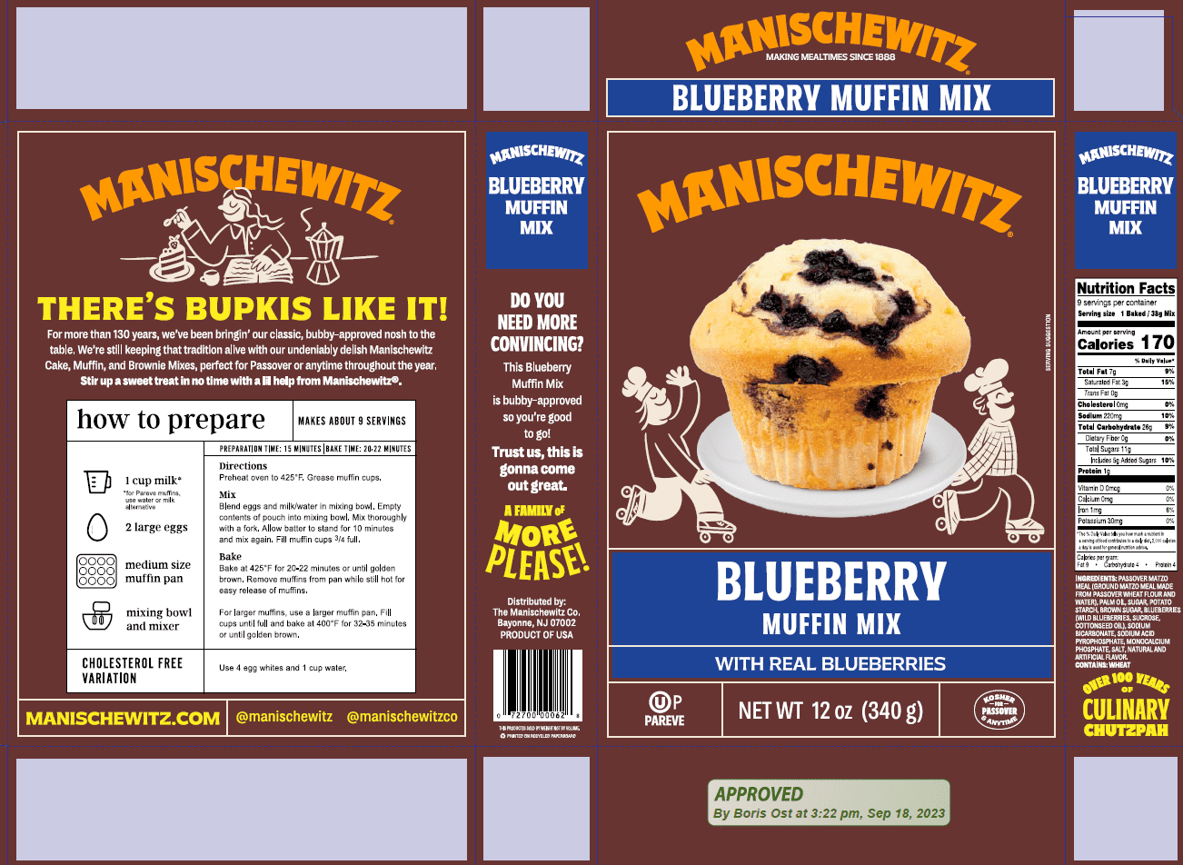MUFFIN MIX BLUEBERRY - FRENCH