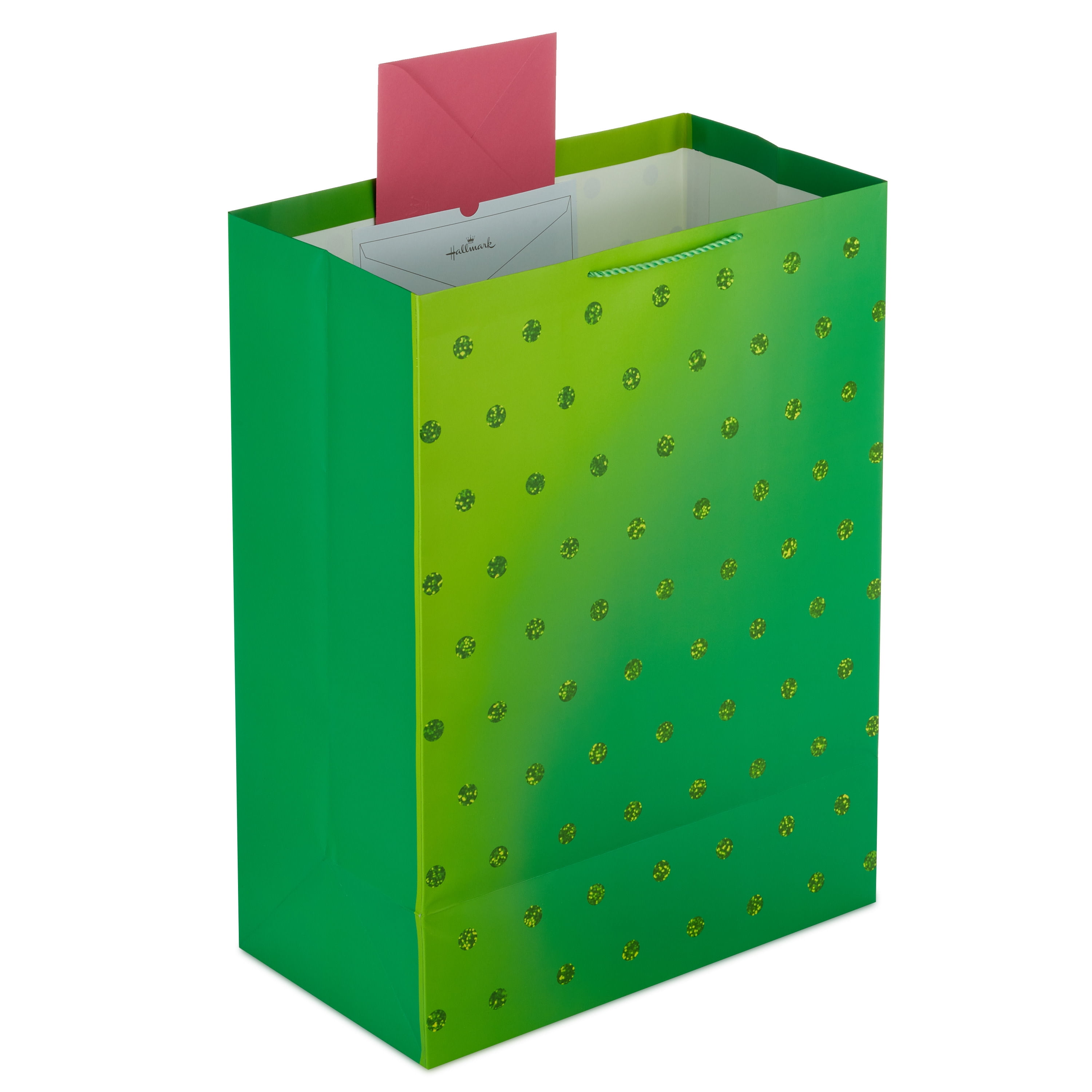Hallmark Jumbo Gift Bag (Glitter Dots on Green)