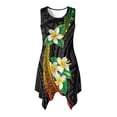 thumbnail image 5 of Uorisanigo Polynesian Hibiscus Matching Couple Outfits Men's Button Down Shirt Plus Size Lummer Beach Shirts and Womens Sleeveless Dress Flowy Hawaiian Vacation Sundress, 5 of 7
