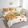 thumbnail image 4 of Manfei Cute Gingerbread Man 7-Piece Bedding Comforter Set,Merry Xmas King Bedding Sets,Green Brown Bed Sheets For Girls,Ultra Soft Home Decor Reversible, 4 of 9