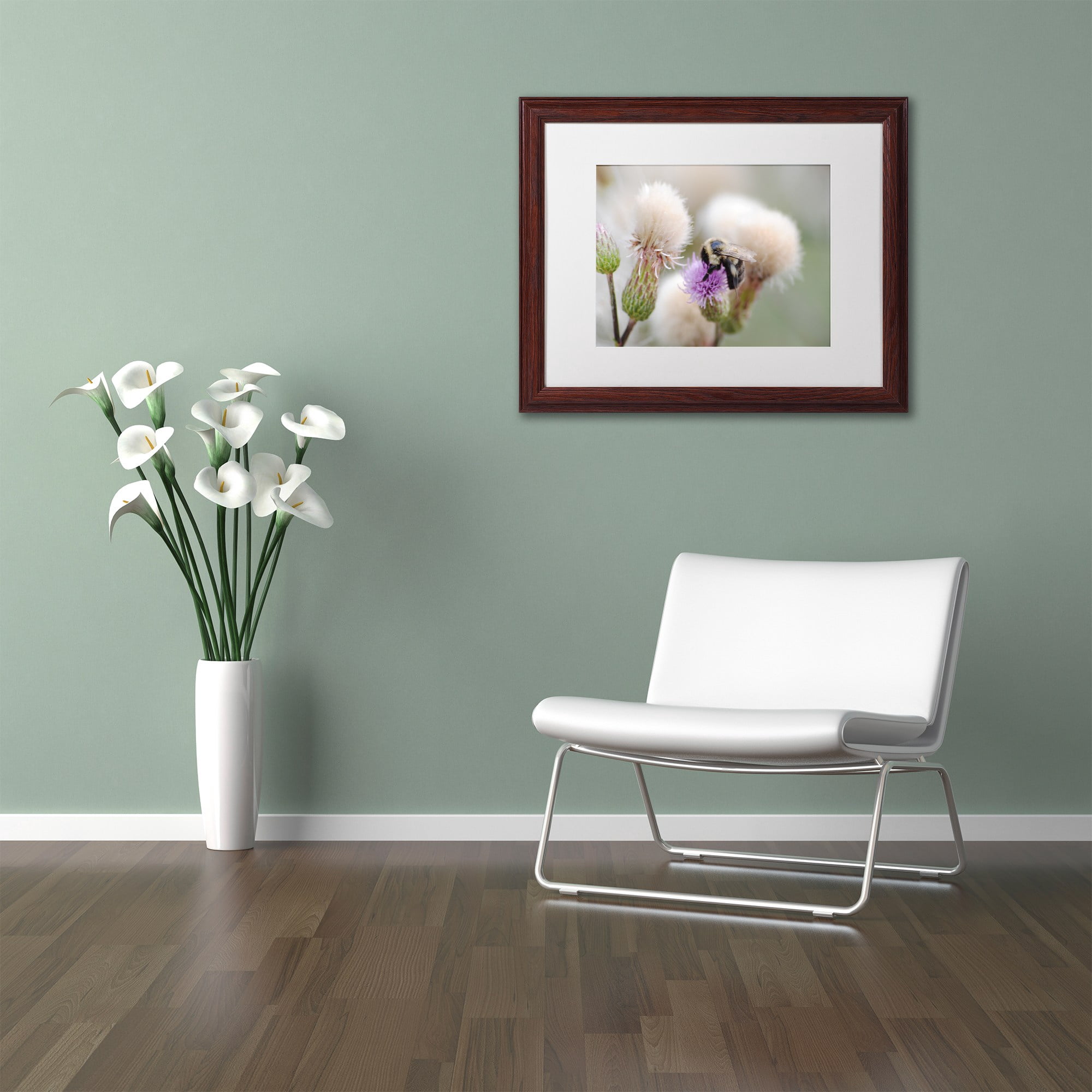 Trademark Fine Art "Defeated" Canvas Art by Monica Mize, White Matte, Wood Frame