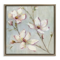 Stupell Industries Traditional Apple Blossoms Botanical & Floral Painting Brown Floater Framed Art Print Wall Art, 18 x 18