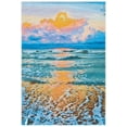 thumbnail image 3 of SAFAVIEH Barbados Dusk Waves Outdoor Area Rug, 5'3" x 7'6", Gold/Blue, 3 of 7