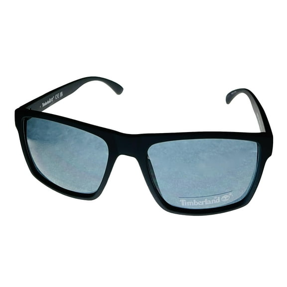 Timberland Sunglass Mens Black Soft Touch Rectangle Plastic, TB7217. 5C