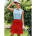 thumbnail image 4 of Pinspark Golf Skirts for Women High Waisted Athletic Skirt with Shorts Pleated Long Skirt Casual Rip Skirt, 4 of 6