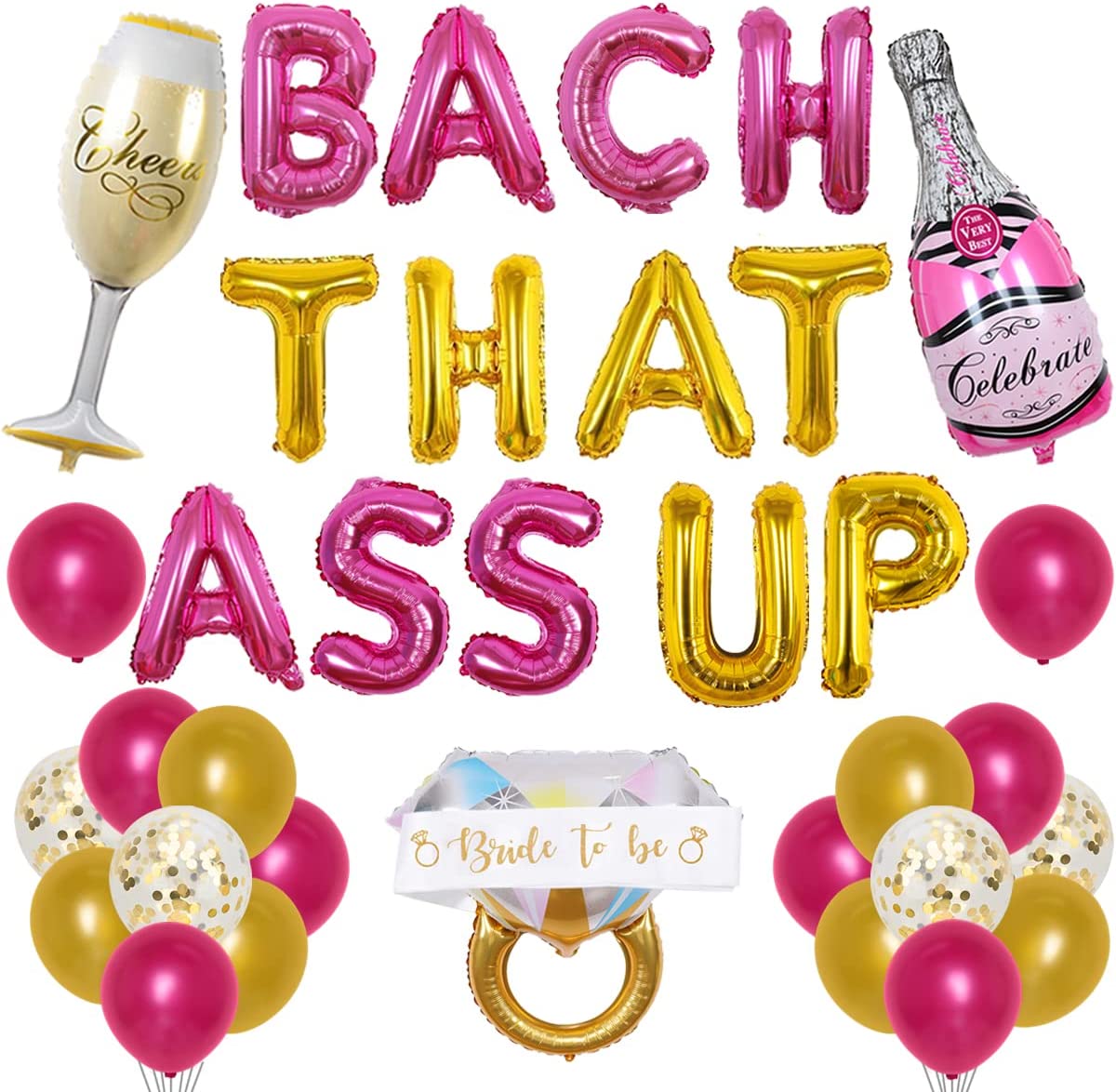 Bach That Ass Up Bachelorette Balloons, Bachelorette Party Decorations
