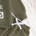 thumbnail image 4 of newwalpole Baby Clothes Gender Neutral Baby Boy Girl Long Sleeve Sweatshirt Pullover Pant Fall Solid Color Outfit Amry Green for Size 2-3 Years, 4 of 7