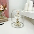 thumbnail image 2 of Plymor 4" x 5.5" Glass Display Dome Cloche with Silver Rim (Clear Glass Tray Base), 2 of 3