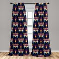 thumbnail image 5 of Ambesonne Exotic Curtains, Vivid Flowers Pineapples, Pair of 28"x95", Multicolor, 5 of 5