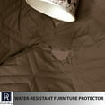 thumbnail image 4 of DriftAway Marley 100% Waterproof Furniture Protector Quilted Loveseat Cover Couch Slipcover Perfect for Kids,Pet,Cat,Dog, Machine Washable - Brown (Loveseat), 4 of 5