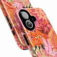 thumbnail image 2 of Boho Glitter Floral Phone Case, Shimmering Pink & Orange Aesthetic with Sunshine, Flowers & Butterflies, Artistic Protective Cover for iPhone 16 15 14 13 12 11 Pro Max Mini, 2 of 6
