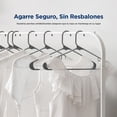 thumbnail image 3 of Ganchos de Plastico Premium SereneLife, Antideslizantes, Ahorradores de Espacio, Duraderos y Resistentes, para Camisas, Suéteres, Sudaderas, Abrigos, Pantalones y Vestidos, Gris, Pack 10, 3 of 7