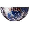 thumbnail image 3 of Brunswick Rhino Bowling Ball, Black/Blue/Silver, 14 lb, 3 of 4