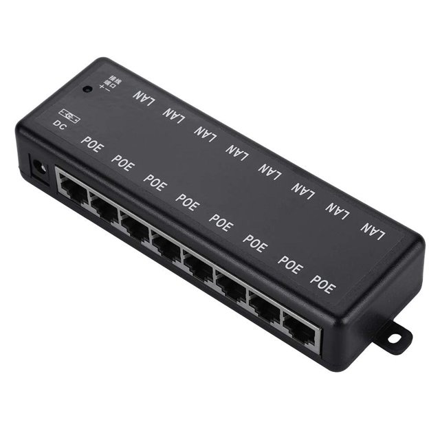 Adaptador POE, 8 Interfaces Adaptador POE Pasivo Alimentación a Través de Ethernet Módulo de Fuente
