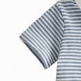 thumbnail image 4 of HCNTES Classic Toddler Boy Polo Set Sailboat Embroidered Stripe Polo and Shorts 2-Piece Set for Brunch Toddler Boy Summer Clothes, 4 of 8