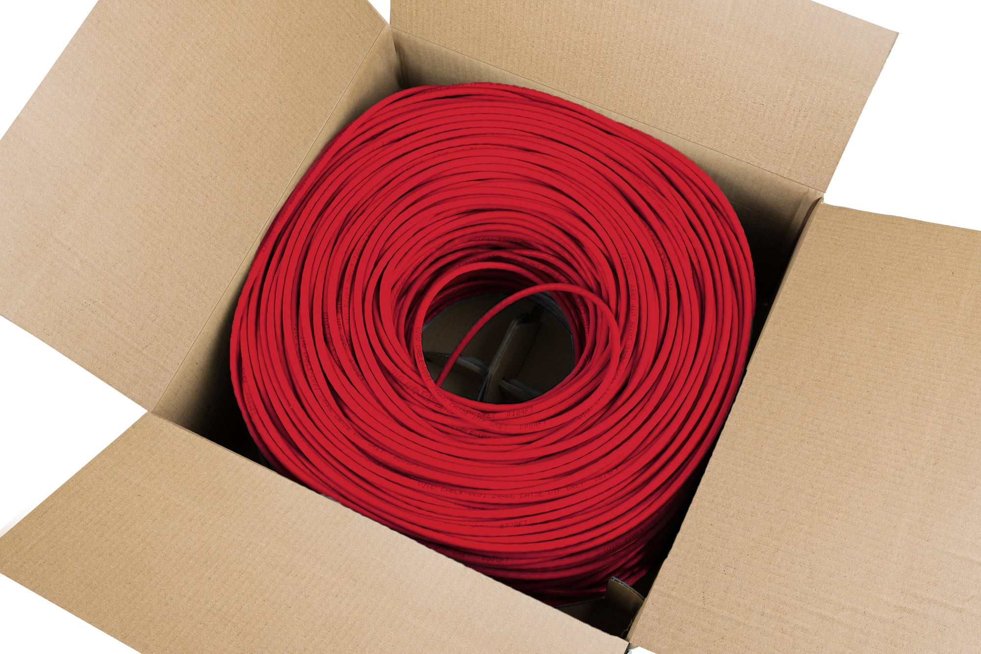 VIVO Red 1,000ft bulk Cat5e LAN Ethernet Cable Wire UTP Pull Box 1000 ft Cat-5e