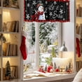 thumbnail image 3 of Christmas Snowman Valances for Windows, 54 x 18in, Snowflake Berry Red Buffalo Plaid Rod Pocket Kitchen Valance Curtain Light Filtering Window Treatments for Living Room Bedroom, 1 Panel, 3 of 7