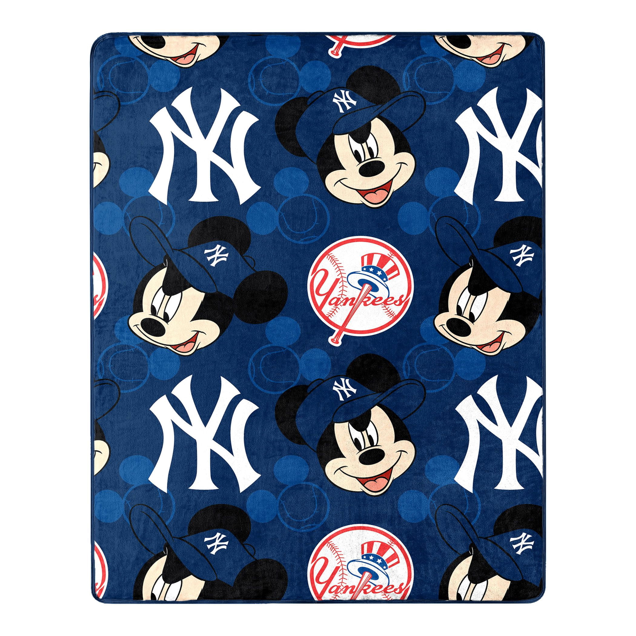 OFFICIAL MLB Yankees & Disney's Mickey Mouse Character Hugger Pillow & Silk Touch Throw Set