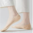 thumbnail image 4 of 6 Pairs No Show Socks Women Nylon Ultra Low Cut Non-Slip Ice Silk Socks Thin Invisible Socks 5-7/, 4 of 5