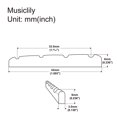 thumbnail image 2 of Musiclily Basic 4-String Electric Bass Pre-Slotted Brass Nut, 43x3.5x6mm, 2 of 5